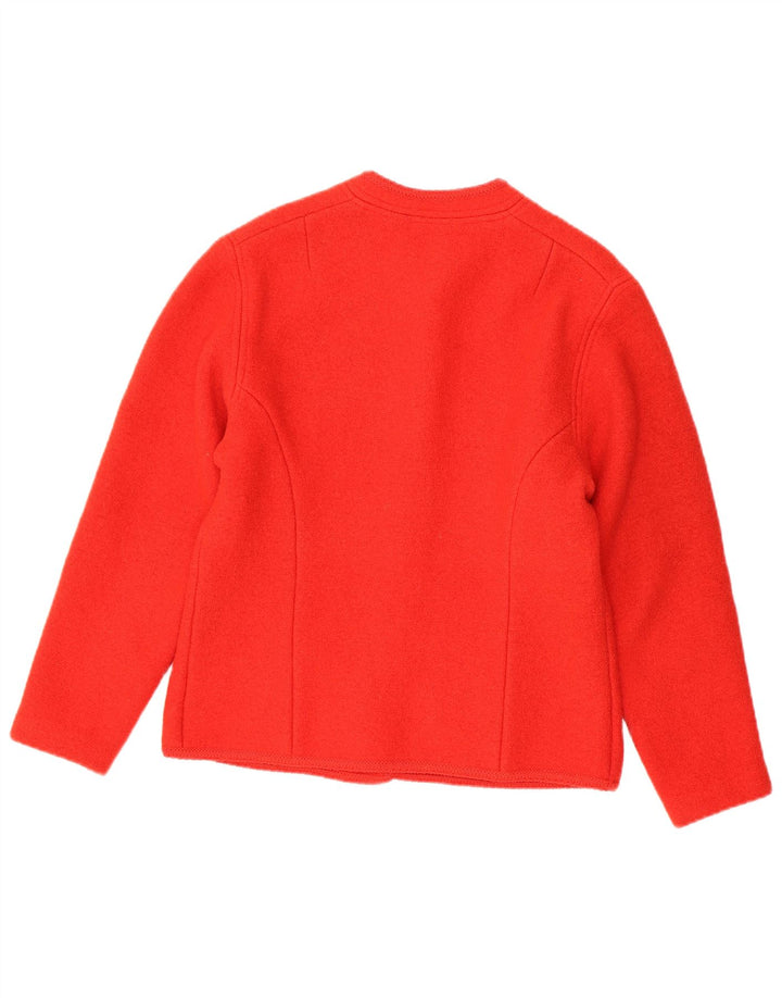 Vintage Womens Cardigan Sweater IT 42 Medium Red Virgin Wool