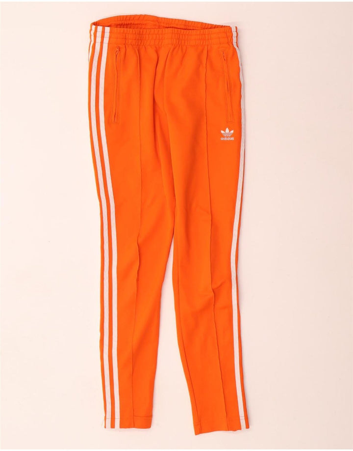 ADIDAS Womens Tracksuit Trousers UK 6 XS Orange Polyester