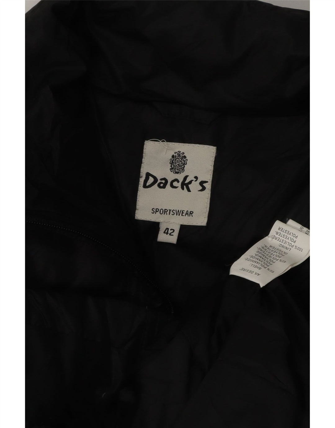 DACK'S Womens Padded Jacket IT 42 Medium Black Polyamide