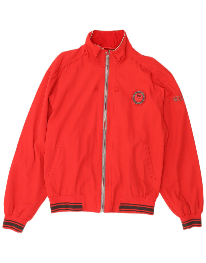 Helly Hansen Mens Graphic Bomber Jacket UK 40 Large Red Polyamide Sports