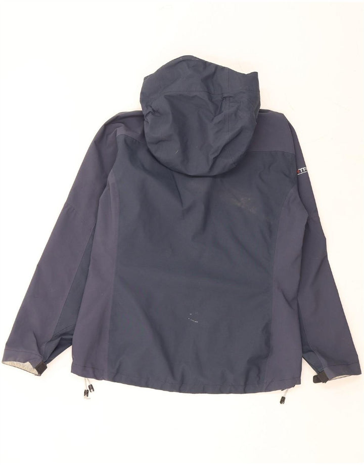 BERGHAUS Mens Hooded Rain Jacket UK 38 Medium Navy Blue Nylon