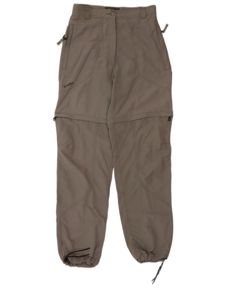 SCHOFFEL Womens Tapered Casual Trousers UK 12 Medium W28 L32 Grey