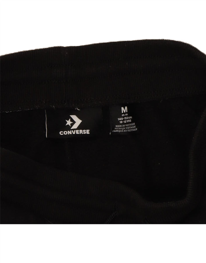 CONVERSE Boys Graphic Tracksuit Trousers Joggers 10-11 Years Medium Black Vintage Converse and Second-Hand Converse from Messina Hembry 