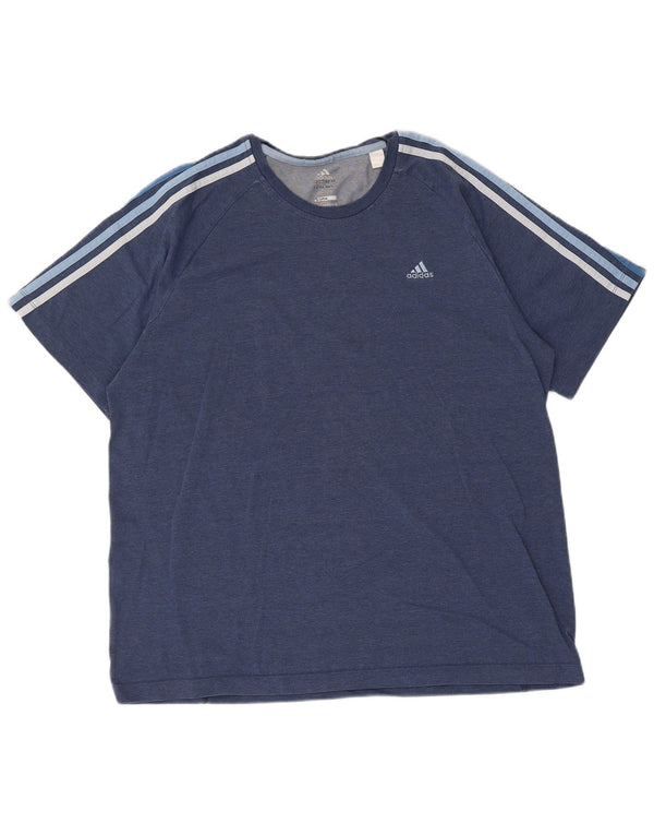 Adidas Mens Clima 365 T-Shirt Top XL Navy Blue Cotton