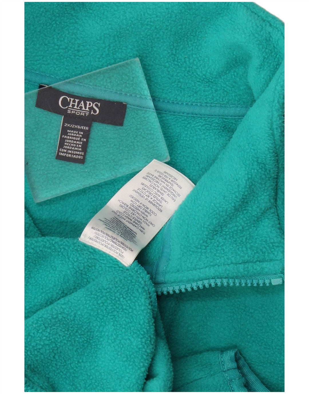 Chaps Womens Fleece Gilet UK 20 2XL Turquoise Polyester