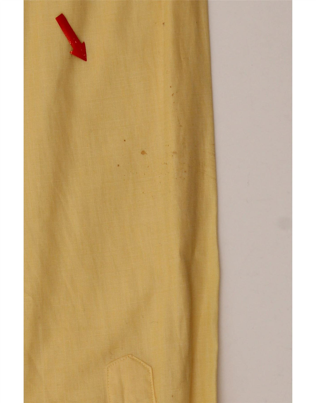 Pierre Cardin Mens Shirt Size 41 Large Yellow Cotton