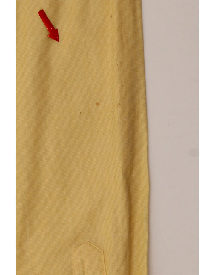 Pierre Cardin Mens Shirt Size 41 Large Yellow Cotton