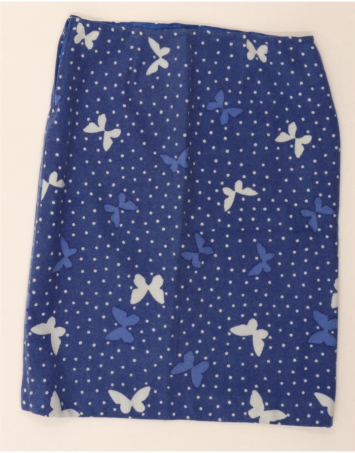 Heron Womens 2 Piece Skirt Set UK 14 Medium W34 Blue Spotted Butterfly