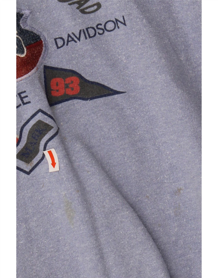 CAMPAGNOLO Mens Vikings Graphic Sweatshirt Jumper IT 56 XL Blue Cotton