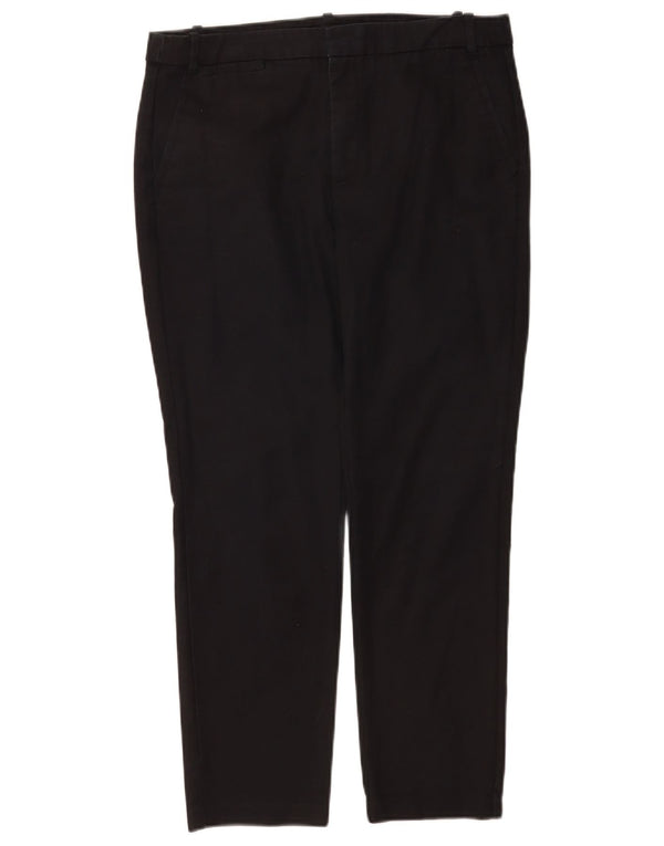 Zara Womens Slim Chino Trousers EU 40 Medium W30 L26 Black Cotton
