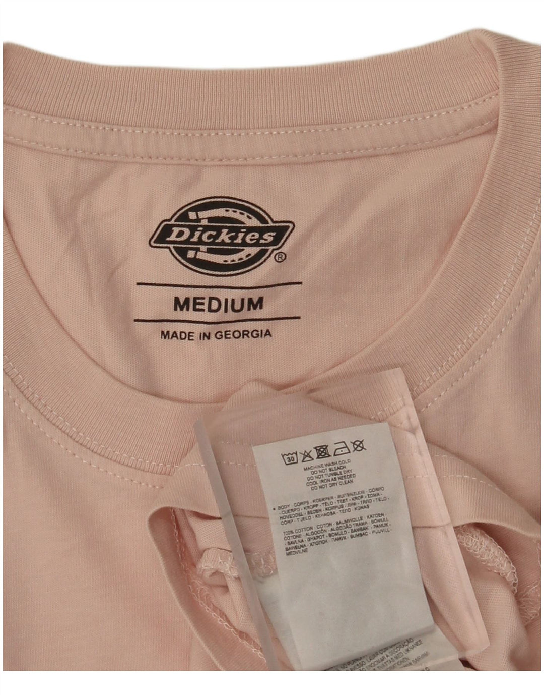 Dickies Mens T-Shirt Top Medium Pink Cotton