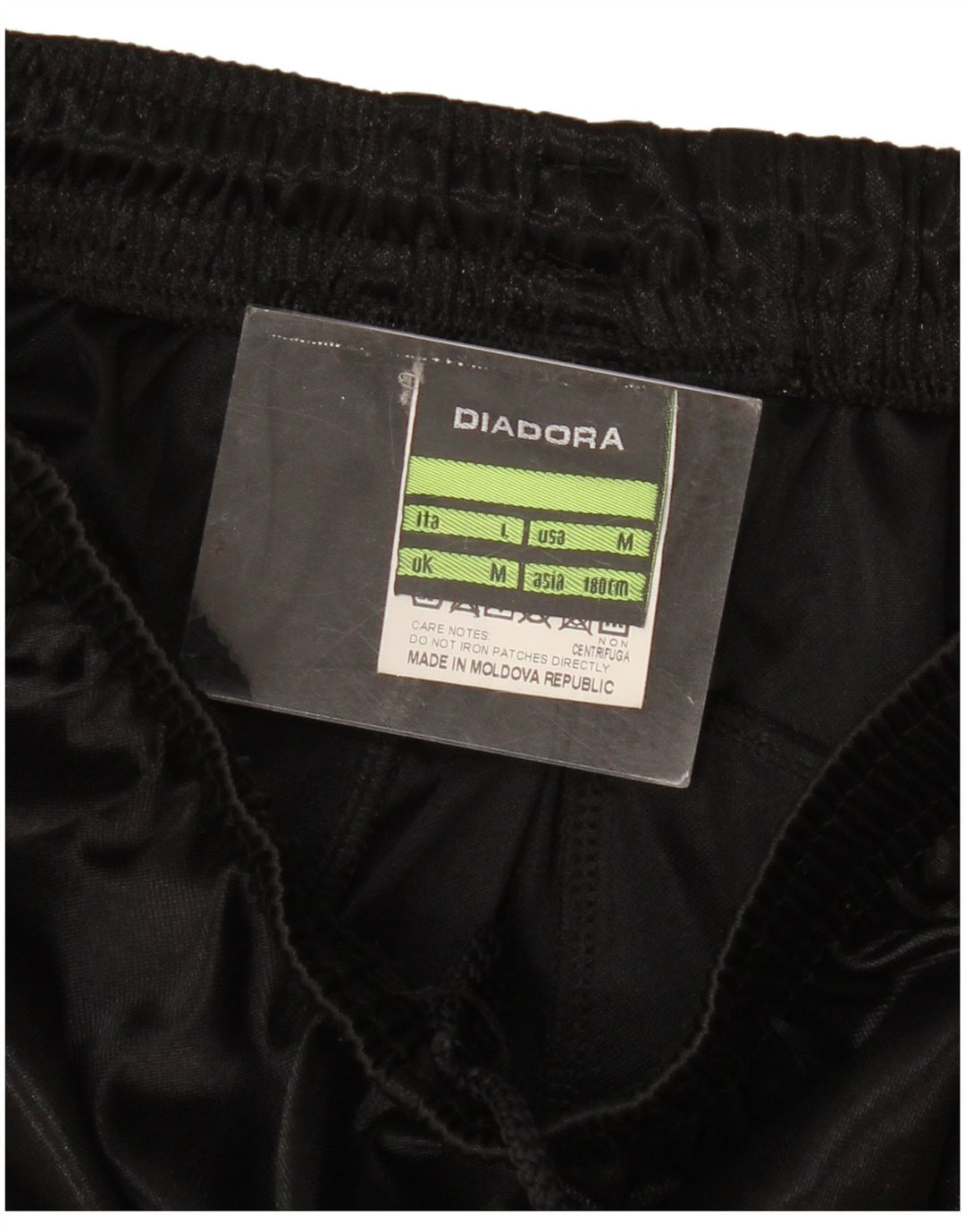 Diadora Mens Italia Sport Shorts Medium Black Polyester