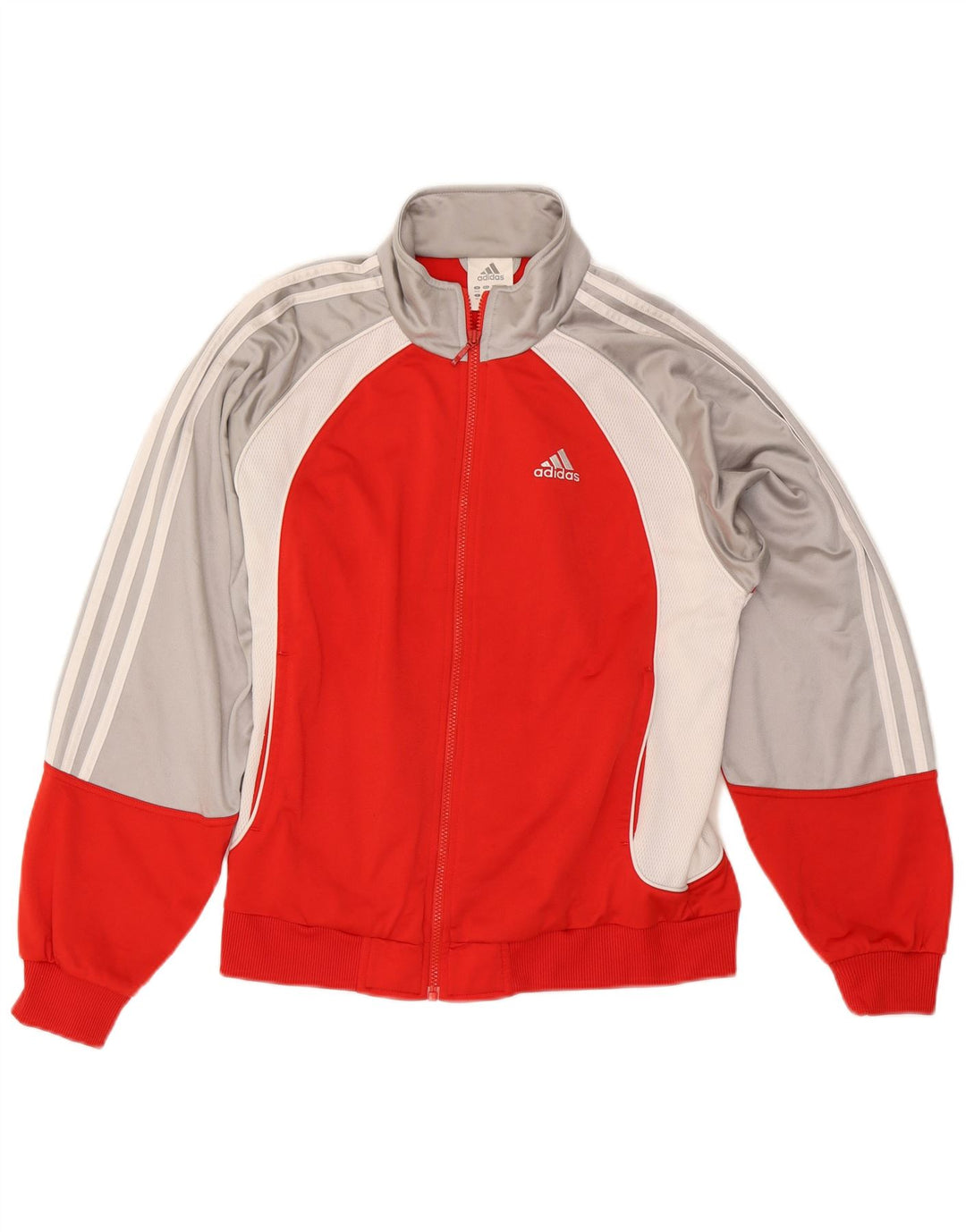 Adidas Mens Full Tracksuit UK 36/38 Small  Grey Colourblock Polyester