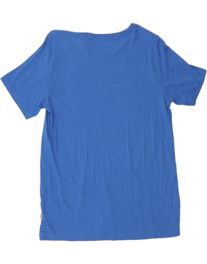 EDDIE BAUER Womens T-Shirt Top UK 14 Medium Blue Cotton Vintage Eddie Bauer and Second-Hand Eddie Bauer from Messina Hembry 