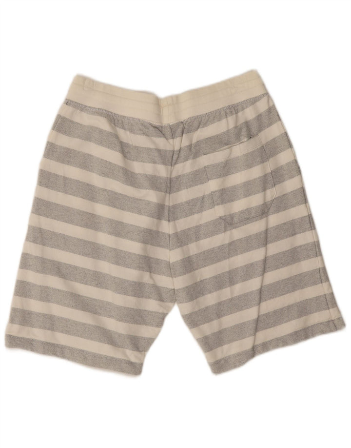 Zara Mens Sport Shorts XL Grey Striped Cotton