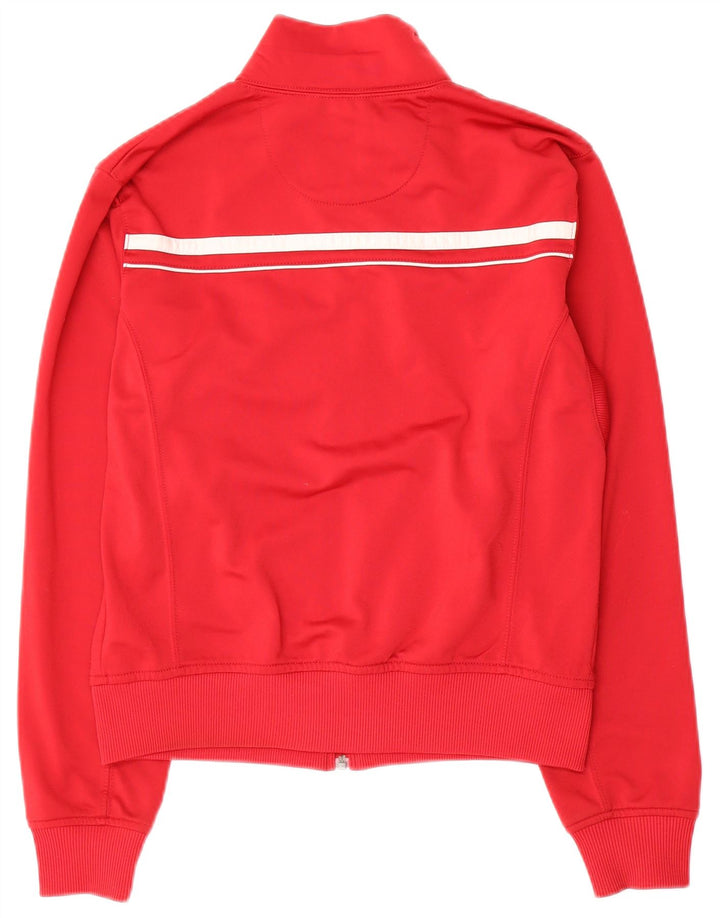 Nike Womens Tracksuit Top Jacket UK 10/12 Medium Red Polyester
