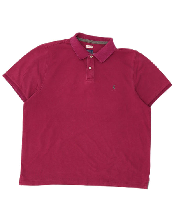 Joules Mens Slim Fit Polo Shirt 2XL Purple Cotton