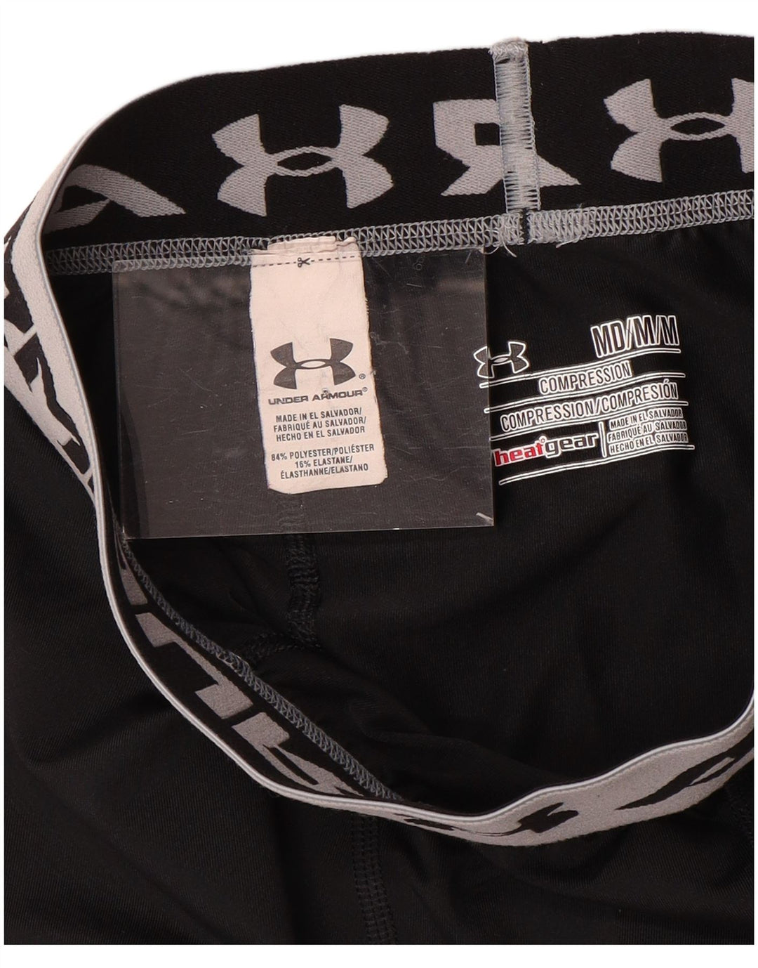 Under Armour Mens Graphic Leggings Medium Black Polyester