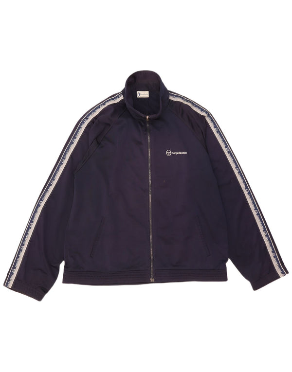 Sergio Tacchini Mens Graphic Tracksuit Top Jacket XL Navy Blue