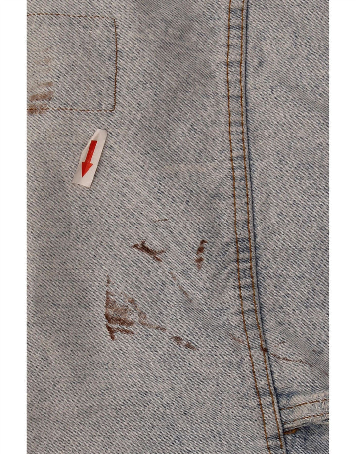 CHAMBERS Womens Crop Denim Jacket UK 16 Large Blue