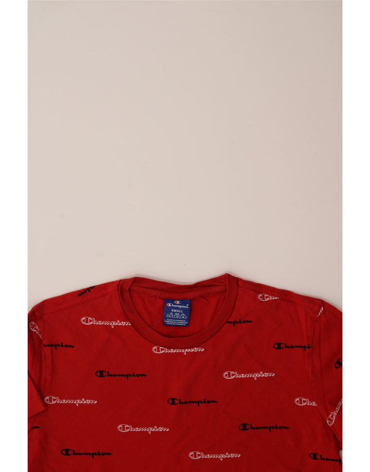 CHAMPION Mens Graphic T-Shirt Top Small Red Cotton Vintage Champion and Second-Hand Champion from Messina Hembry 