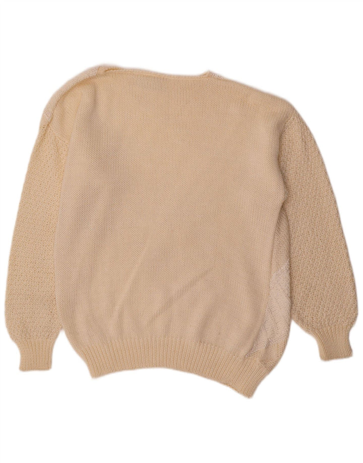 MADELEINE Womens Boat Neck Jumper Sweater EU 40/42 Medium Beige