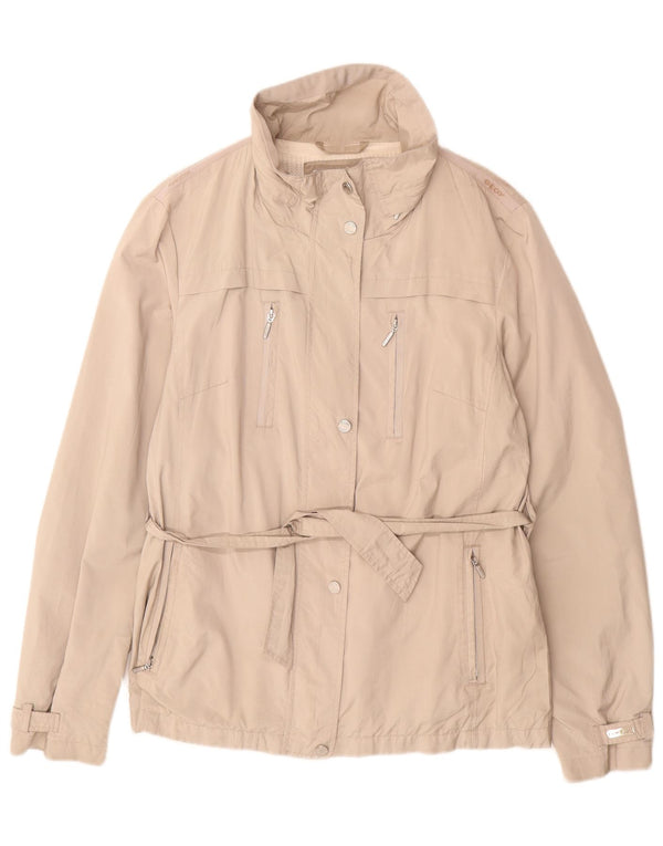 Geox Womens Respira Utility Jacket UK 14 Large Beige Polyester