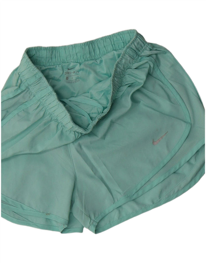 Nike Womens Dri Fit Sport Shorts UK 12 Medium  Turquoise Polyester