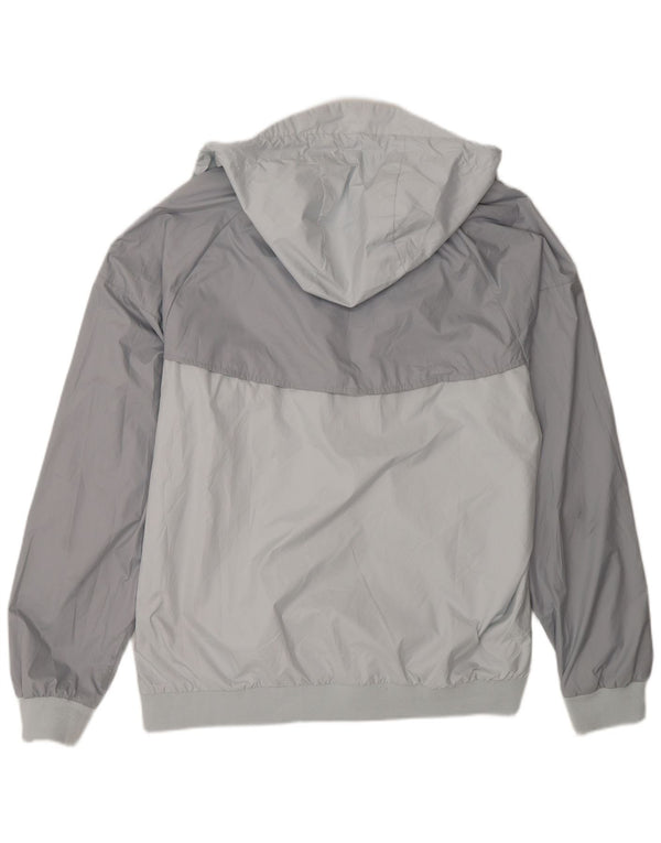 Nike Mens Hooded Tracksuit Top Jacket XL Grey Colourblock Polyester