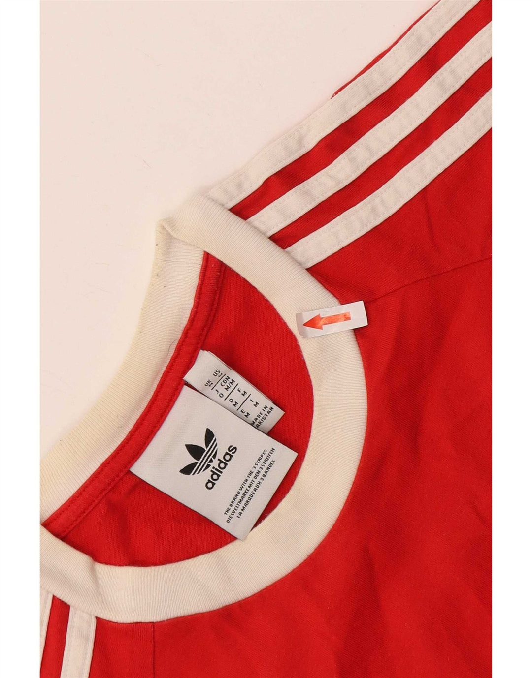 Adidas Mens T-Shirt Top Medium Red Cotton