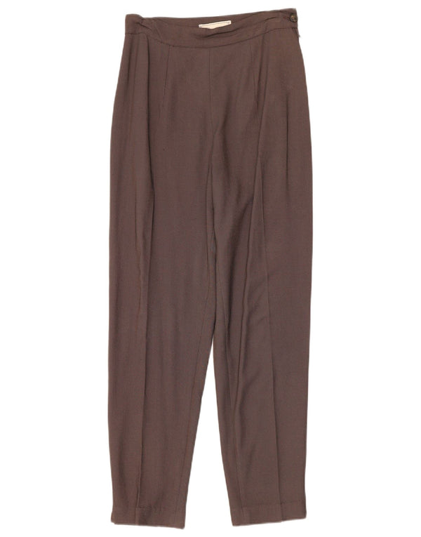 Via Dei Ciclamini Womens High Waist Suit Trousers IT 42 Medium W26 L28 Brow