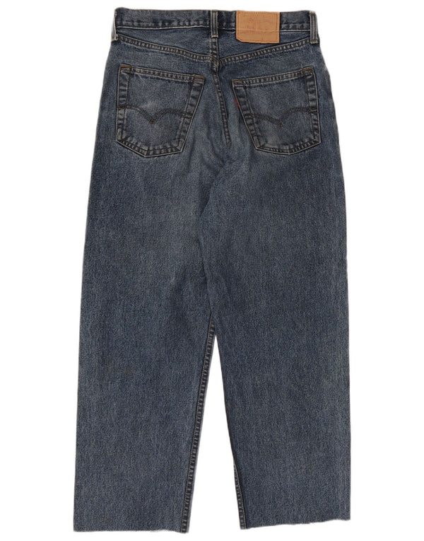 LEVI'S Mens High Waist Loose Jeans W32 L26  Navy Blue Cotton