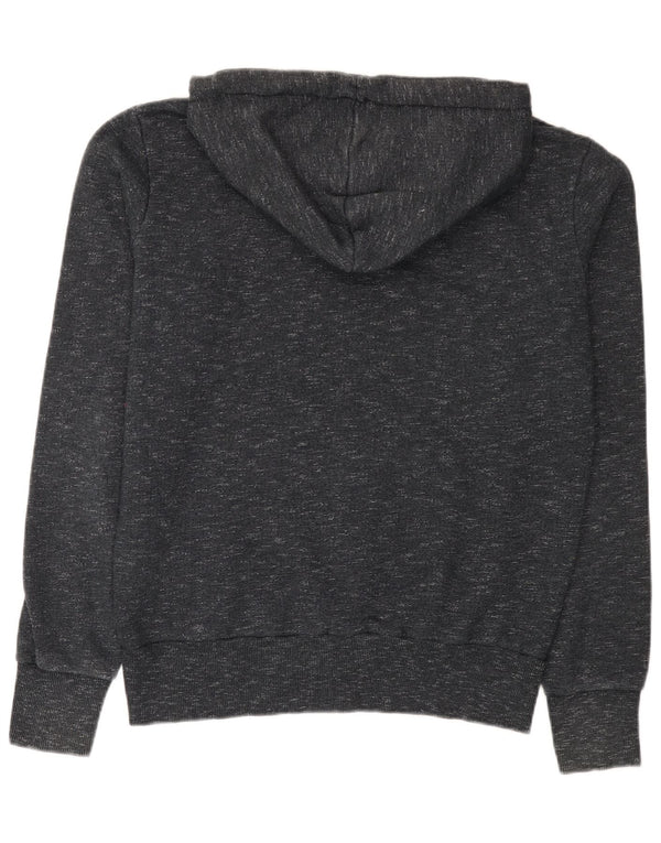 Superdry Mens Graphic Hoodie Jumper Medium Navy Blue Flecked Cotton