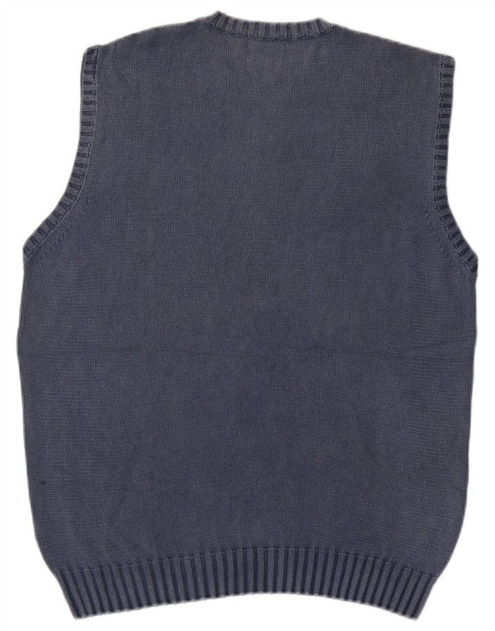 Kappa Mens Vest Tank Top XL Blue Cotton