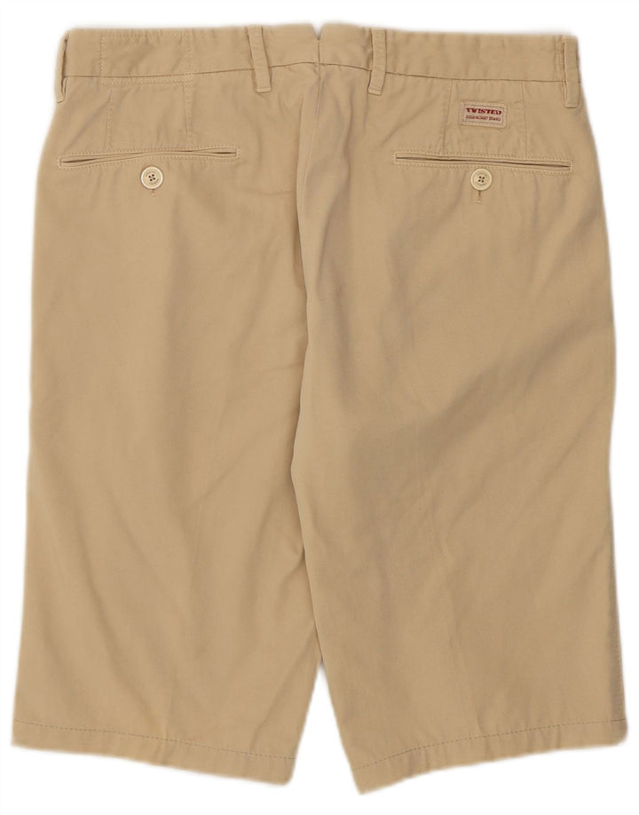 TWISTED TAILOR Mens Chino Shorts IT 46 Small W30  Beige Cotton
