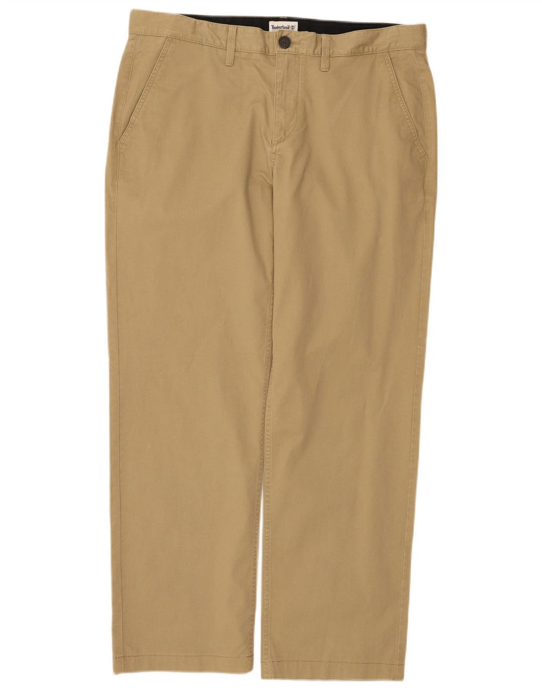 Timberland Mens Straight Chino Trousers W36 L32 Khaki