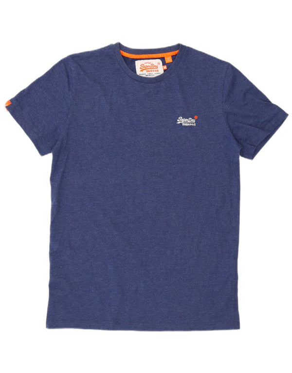 Superdry Mens T-Shirt Top Medium Blue Cotton
