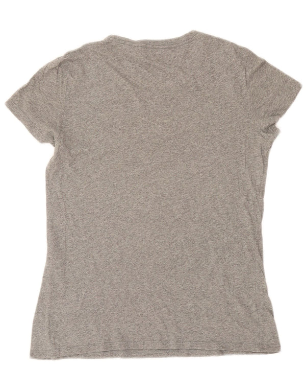 Levi's Womens Graphic T-Shirt Top UK 14 Medium Grey Flecked