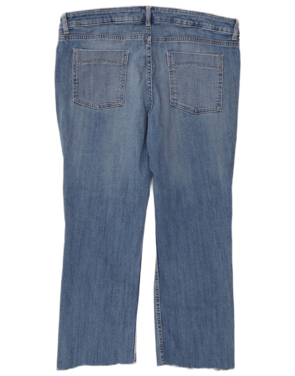 Marks & Spencer Womens Indigo Crop Slim Bootcut Jeans UK 18 XL W38 L25 Blue