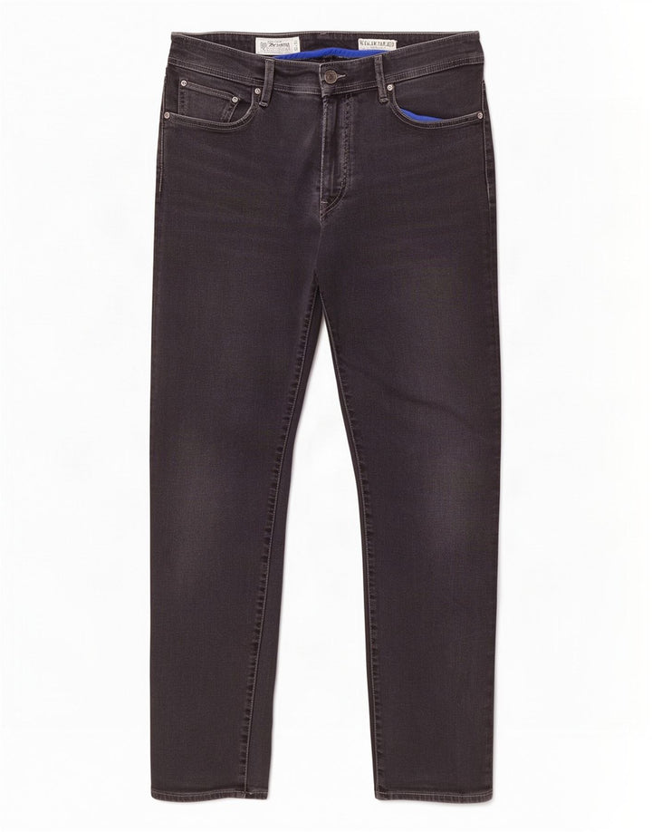 Marlboro Classics Mens Regular Tapered Jeans W36 L34 Black Cotton
