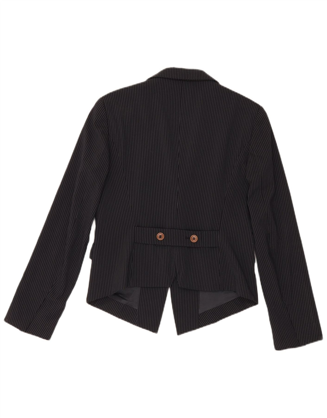 Max & Co. Womens 2 Button Blazer Jacket UK 14 Large Black Pinstripe