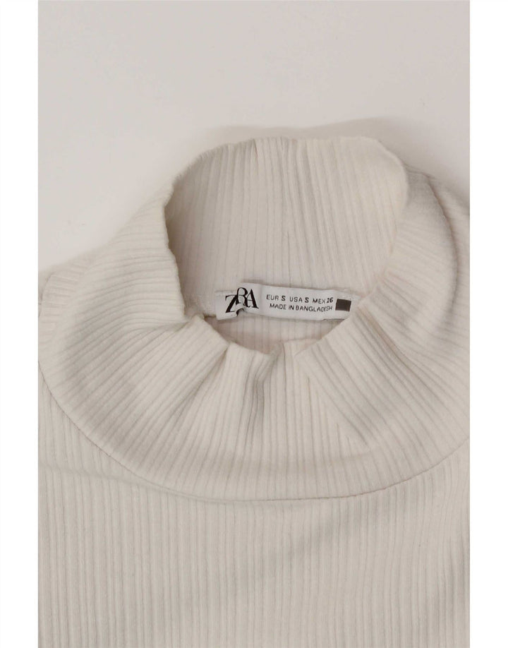 Zara Womens Crop Top UK 8 Small White