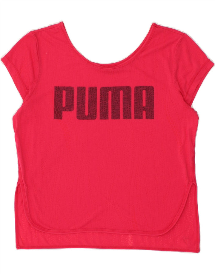 PUMA Womens Graphic T-Shirt Top UK 14 Medium  Pink Vintage Puma and Second-Hand Puma from Messina Hembry 