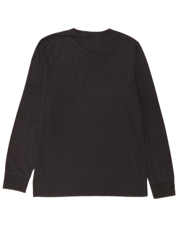 Abercrombie & Fitch Mens Graphic Top Long Sleeve Small Black Cotton