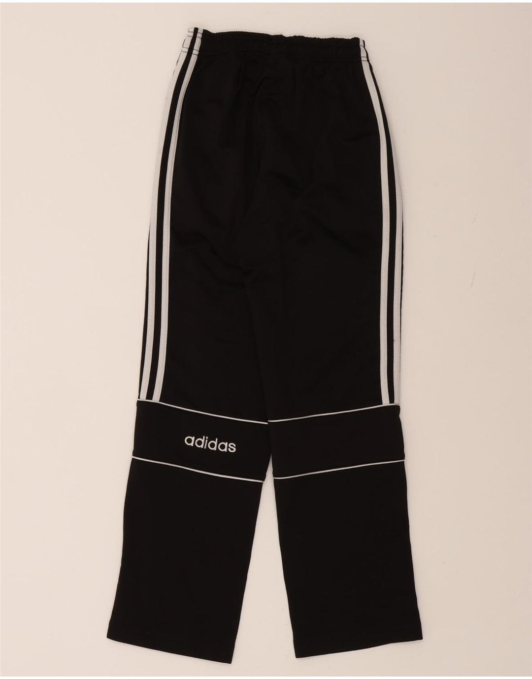 ADIDAS Boys Tracksuit Trousers 11-12 Years Black Polyester Vintage Adidas and Second-Hand Adidas from Messina Hembry 
