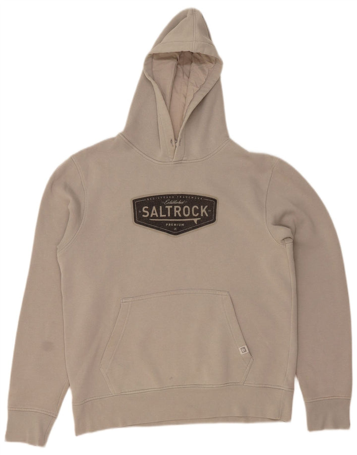 SALTROCK Mens Graphic Hoodie Jumper Medium Grey