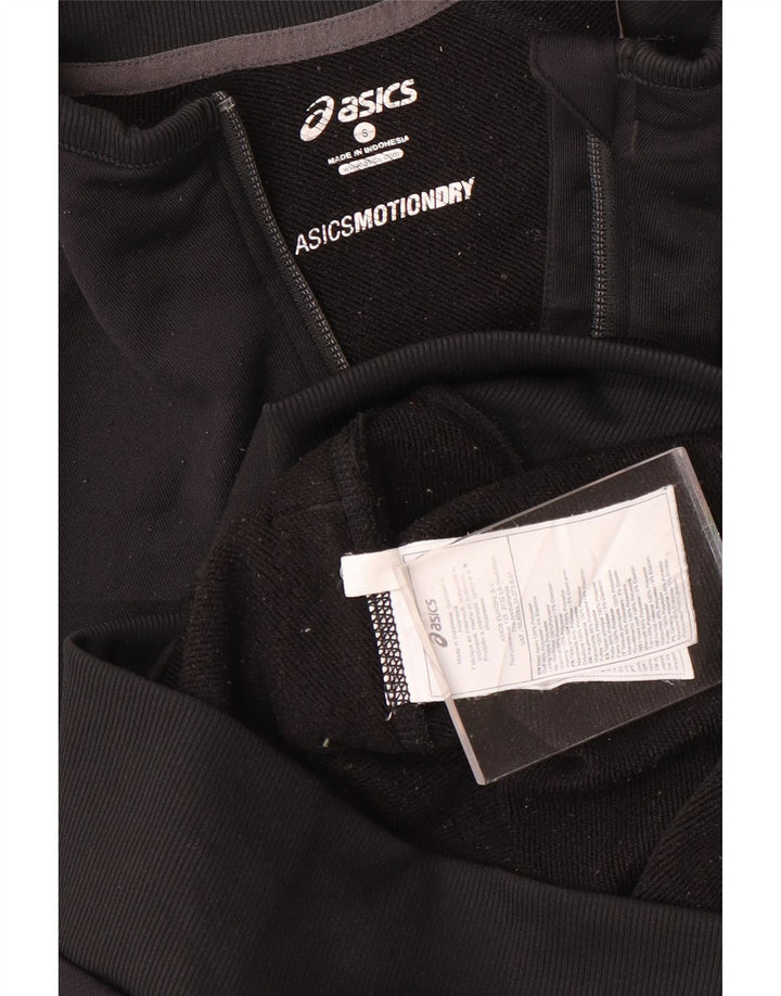 Asics Mens Tracksuit Top Jacket Small Black Polyester