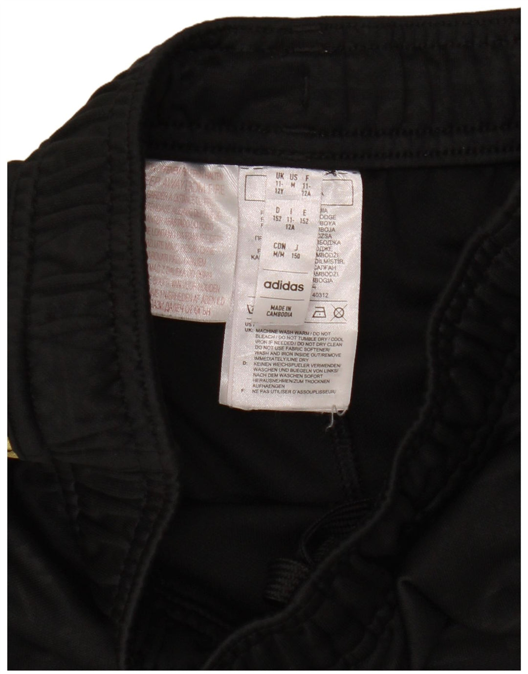 Adidas Boys Sport Shorts 11-12 Years Black Polyester
