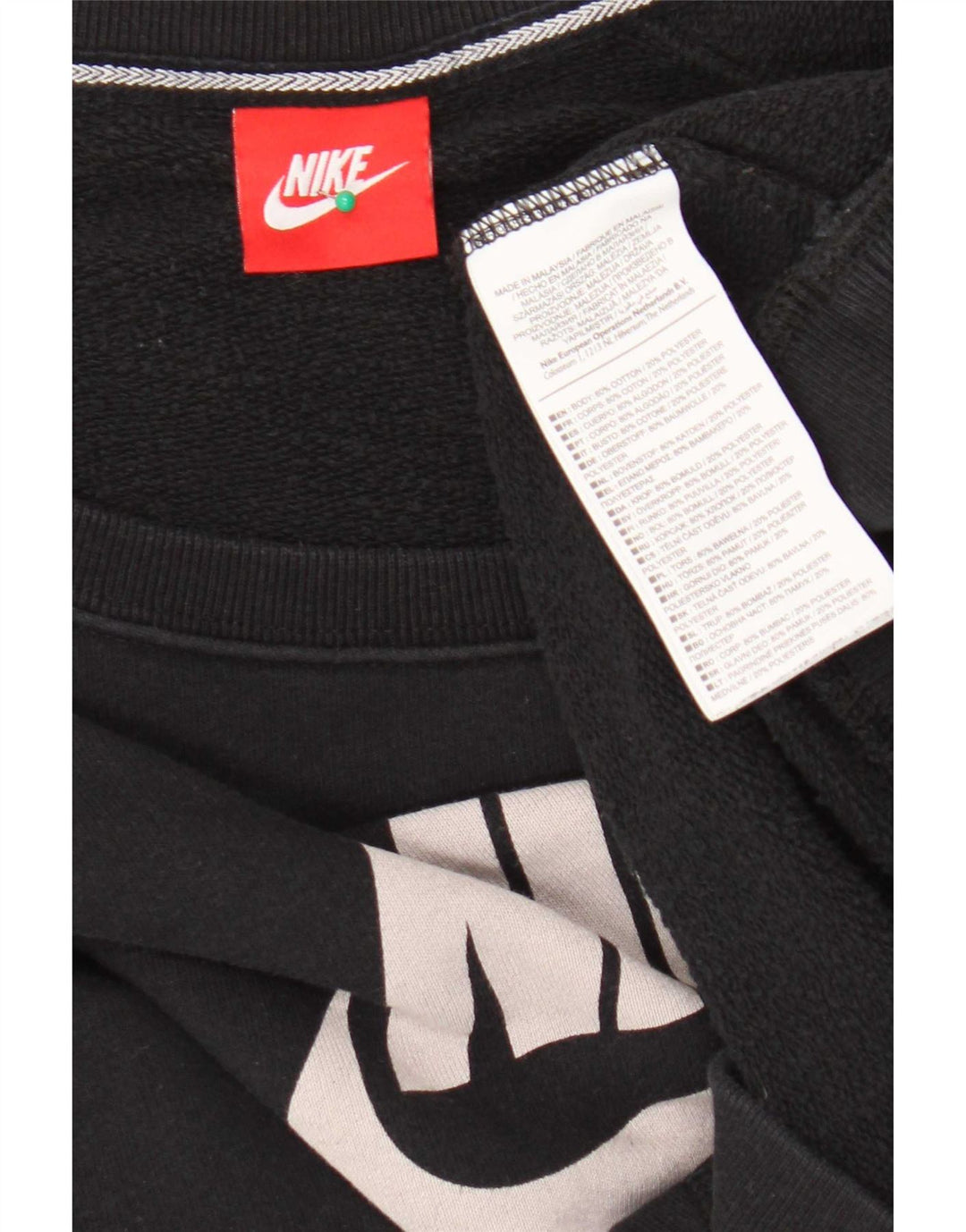 Nike Mens Graphic Sweatshirt Jumper XL Black Cotton