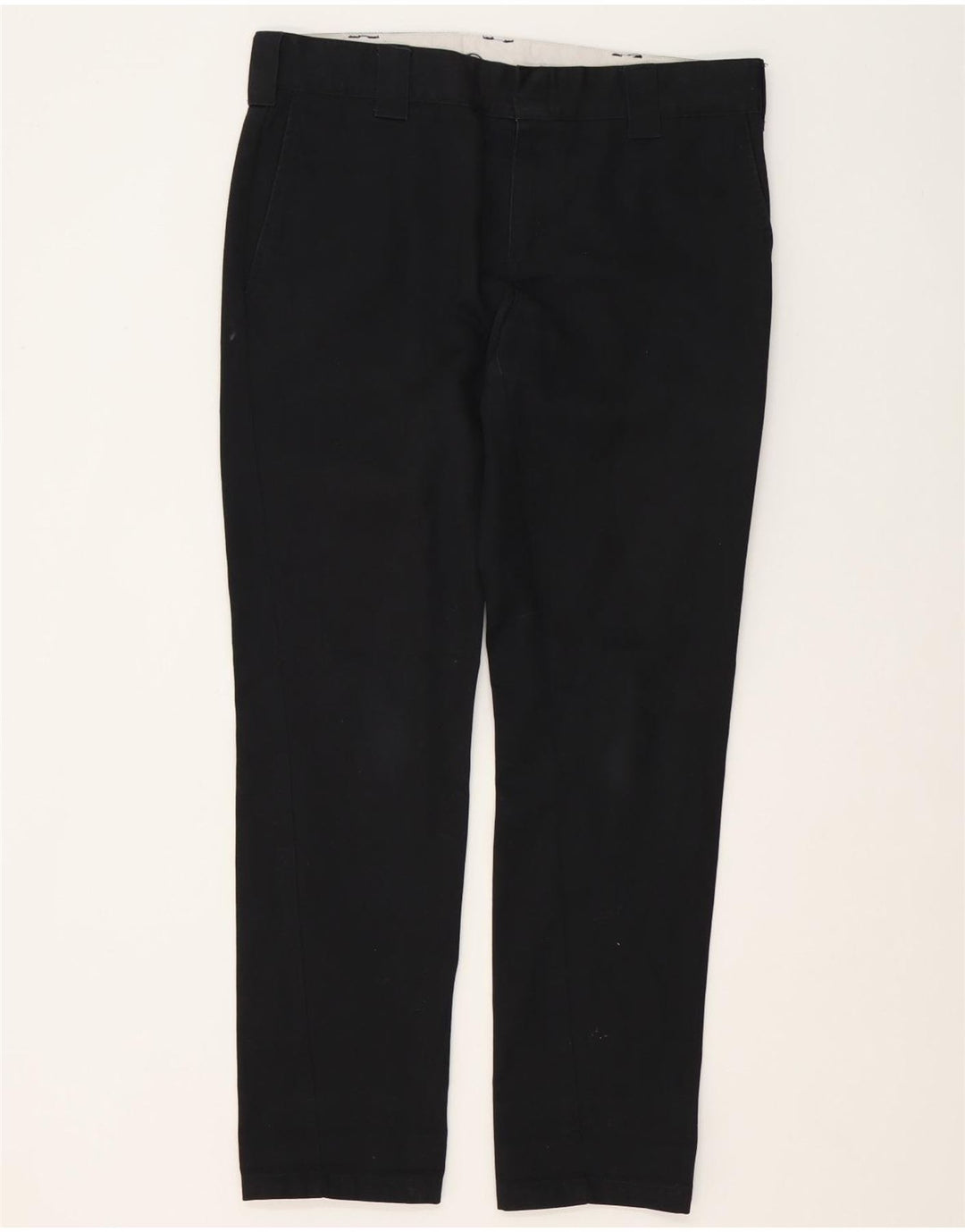 Dickies Mens Slim Fit Chino Trousers W33 L32 Black Polyester